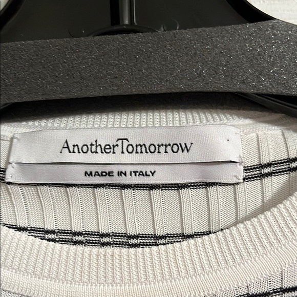 Another Tomorrow Striped Long Sleeve Tee NWOT - Picture 5 of 9